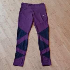 Puma Plum and Black Active Leggings